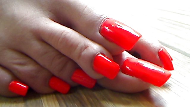 Alex's sexy red toe nails #36116595