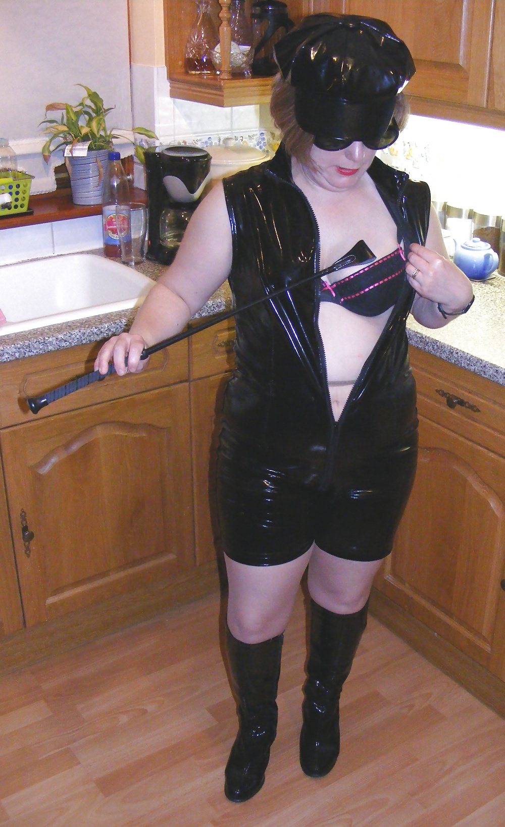 Mistress K in PVC catsuit #24775029