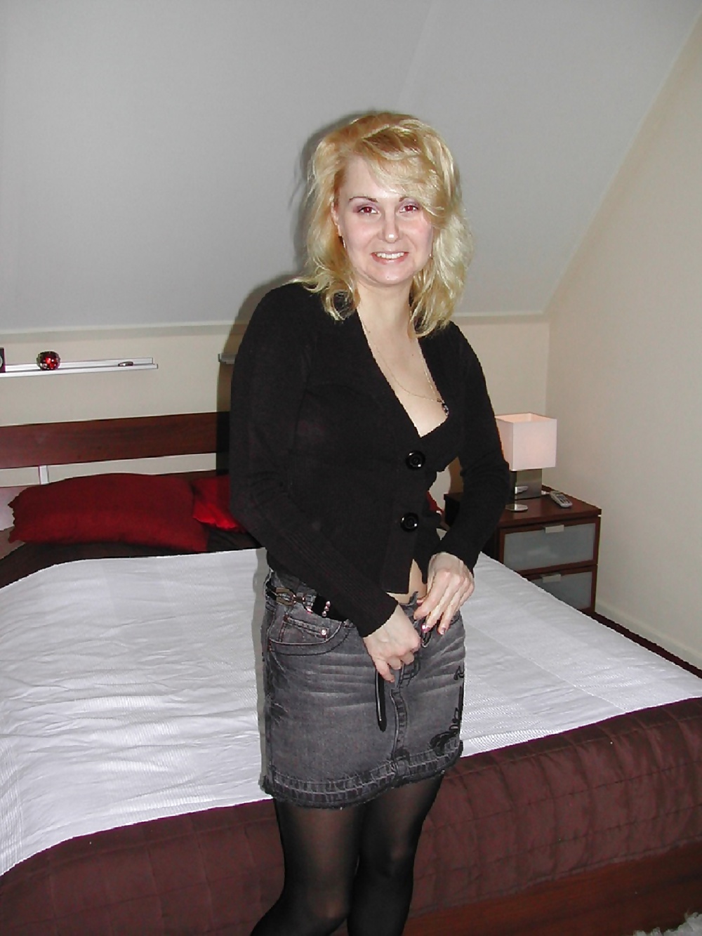 Nice blonde wife posing  #41044169