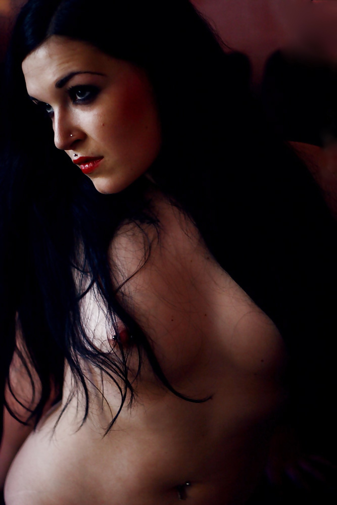Ravishing gothic beauty with big pierced nipples #35263741