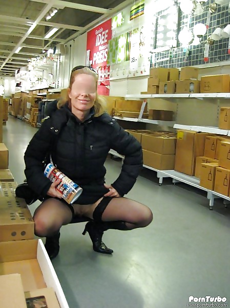 Out shopping flashing Stockings. #39975303