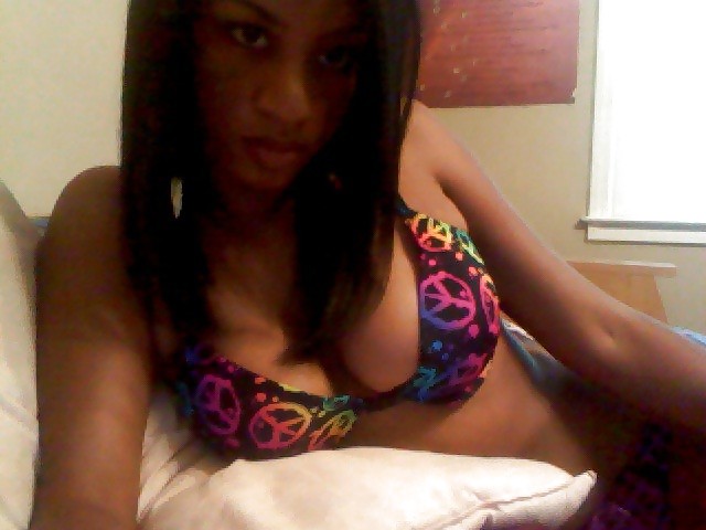 Black girl on skype #23860381