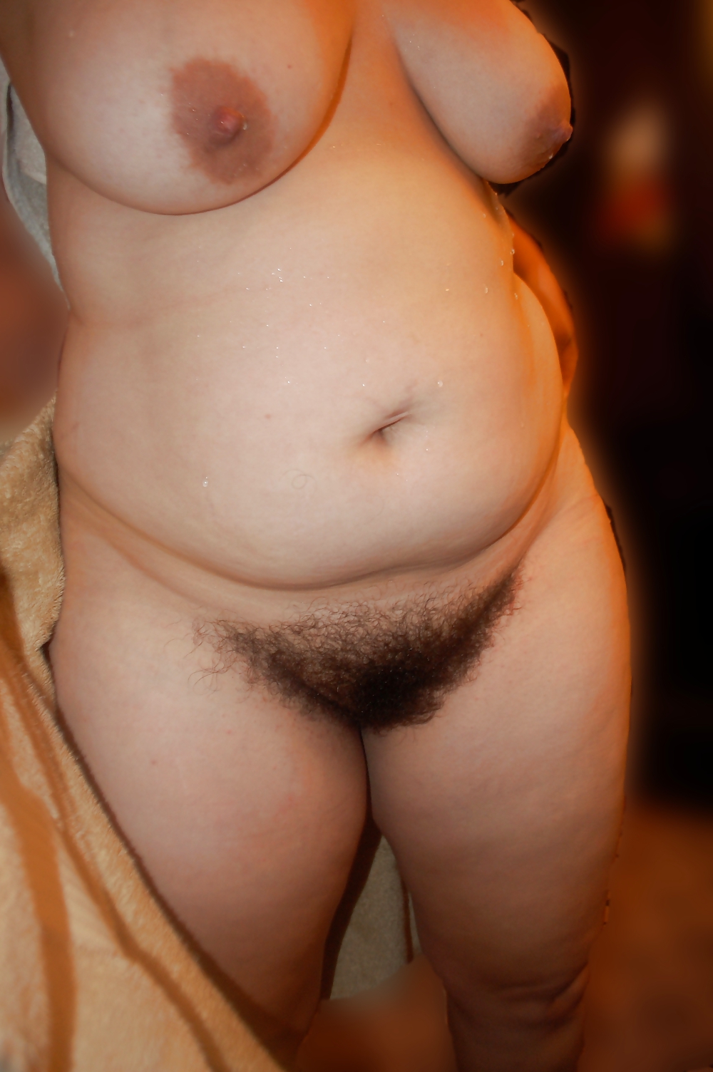 Hairy BBW wife out of shower #36891125