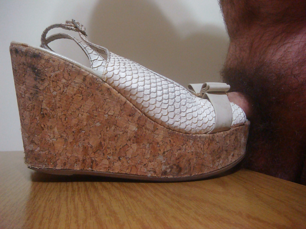 Sandale Keil Weiß Kroko Von Kork Perfekte Syilo #40484634