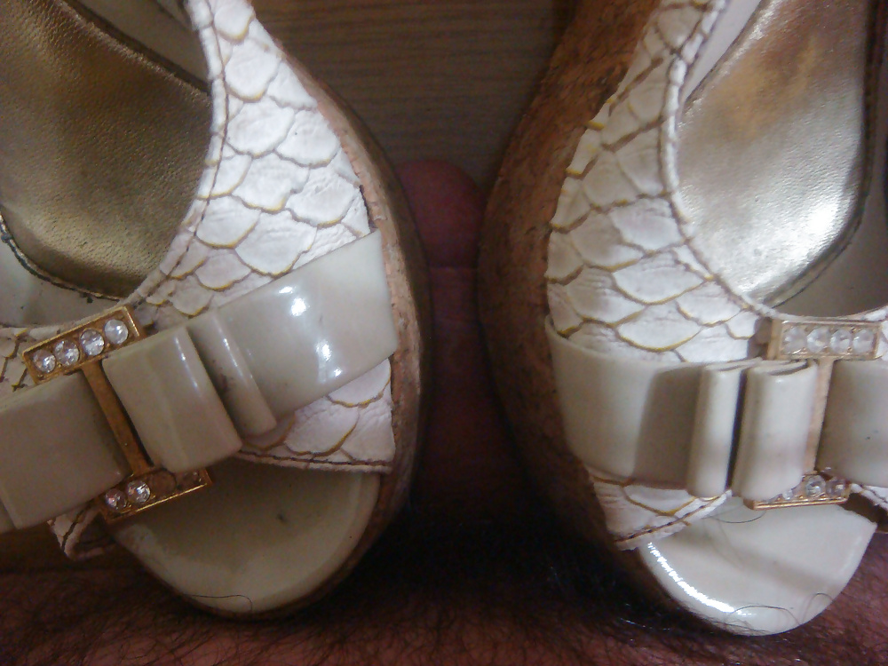 Sandalia croco branca anabela de cortica Syilo Perfeito #40484640