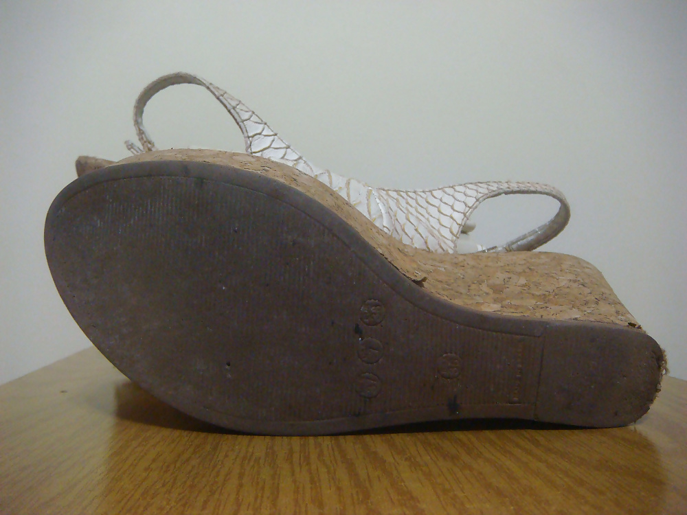 Sandale Keil Weiß Kroko Von Kork Perfekte Syilo #40484654