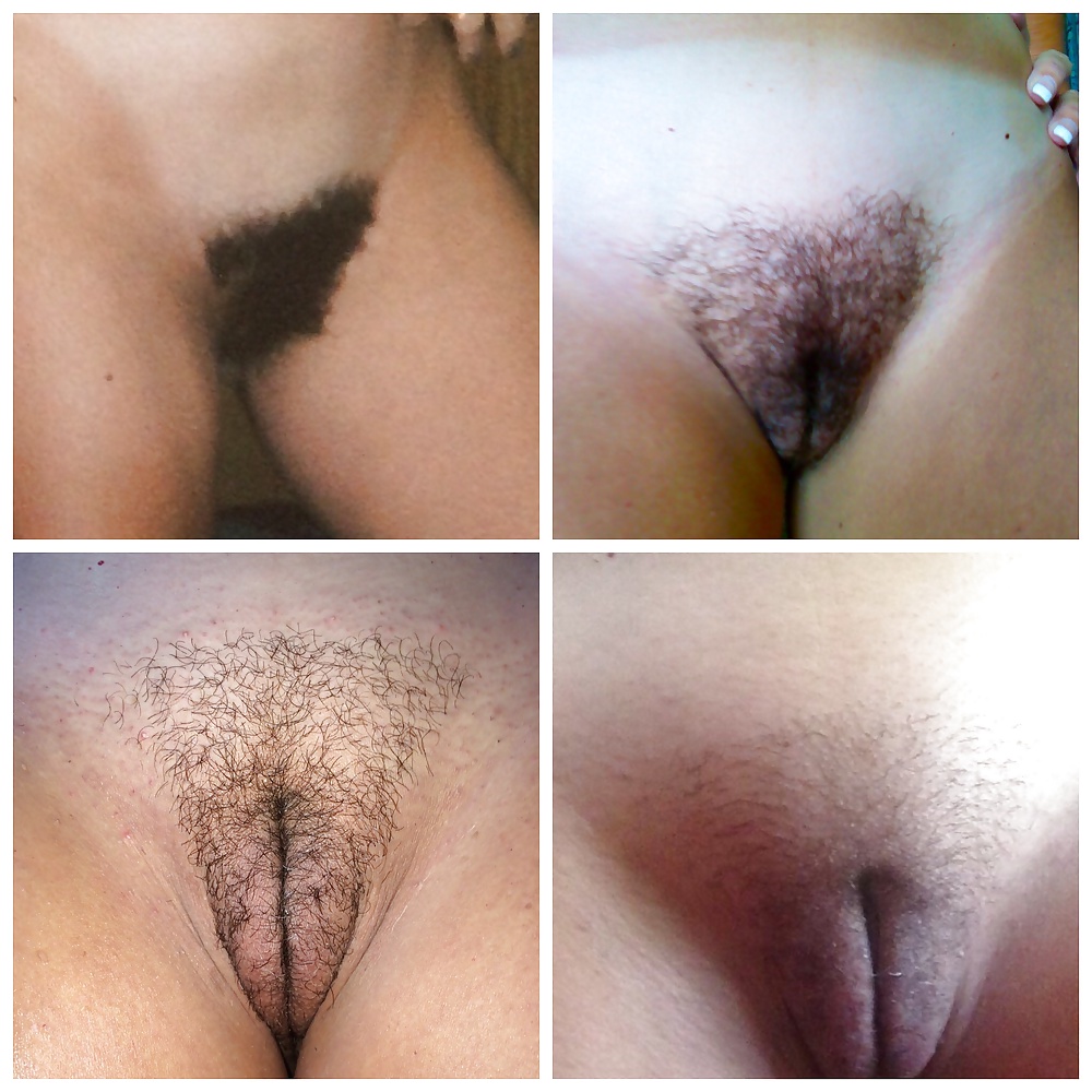 My wife's different pussy styles. Hairy, trimmed & cameltoe