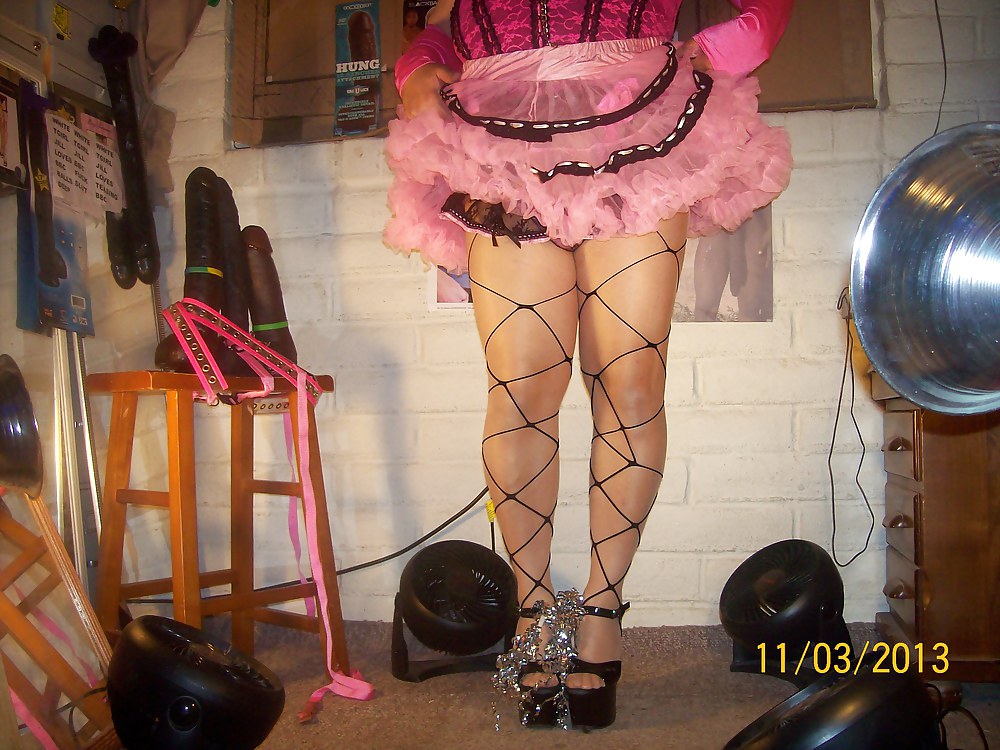 Tgirl BBC slut teases BBCs in her showgirl dancing outfit #24491151