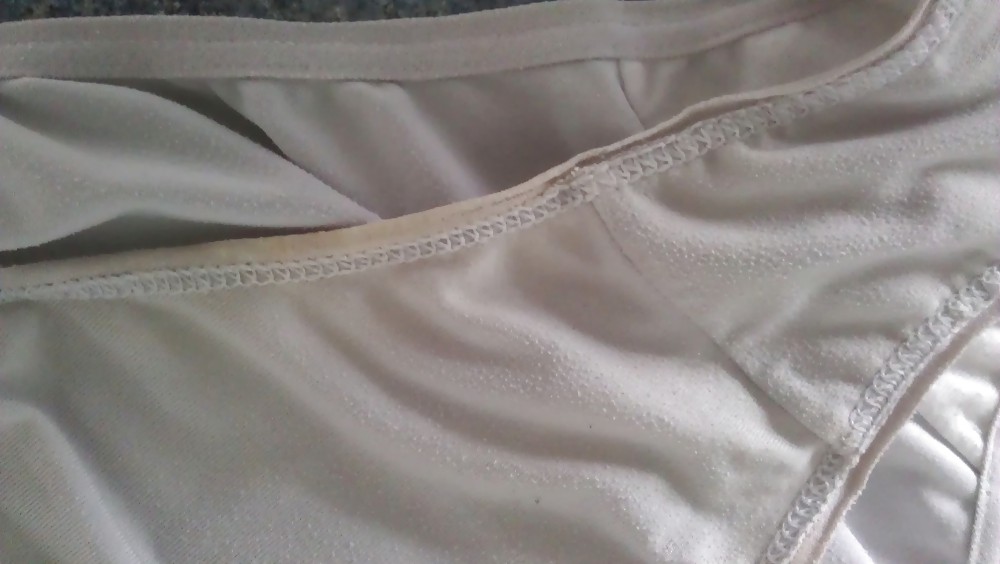 Wifes dirty white panties