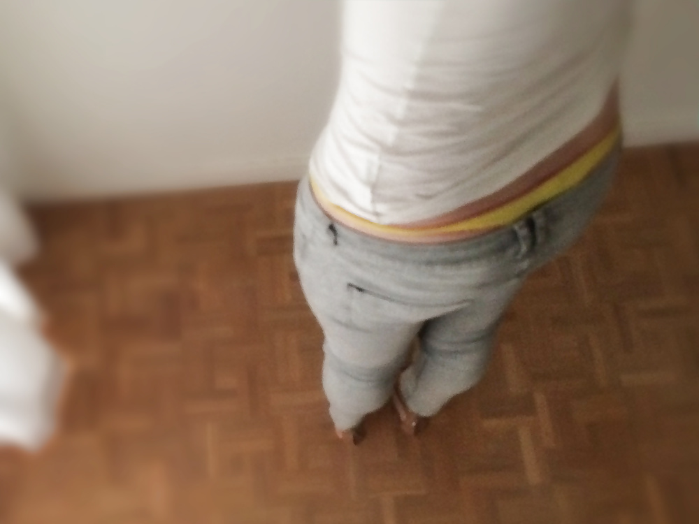 Grau Enge Jeans & Ausgesetzt Tanga #27587030