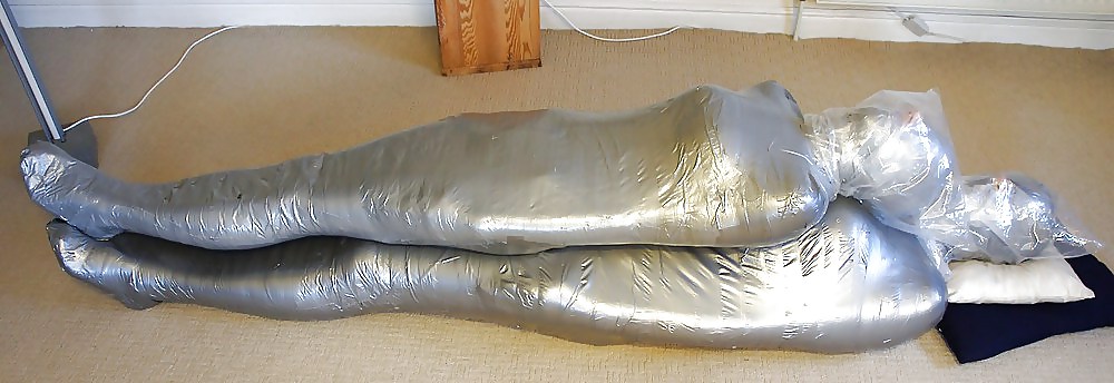 FETISH 2: Mummification Bondage with Plastic Wrap and Tape #24128771