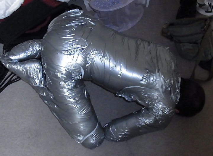 FETISH 2: Mummification Bondage with Plastic Wrap and Tape #24128784