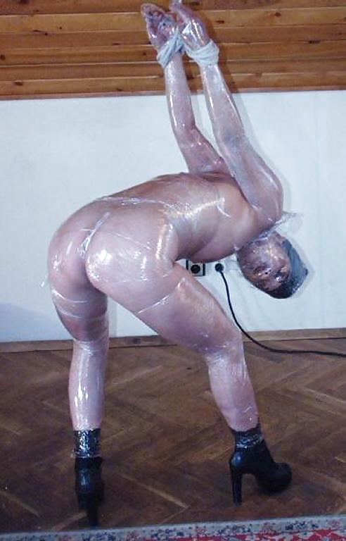 FETISH 2: Mummification Bondage with Plastic Wrap and Tape #24128803