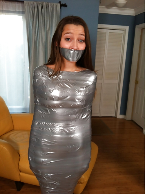FETISH 2: Mummification Bondage with Plastic Wrap and Tape #24128869