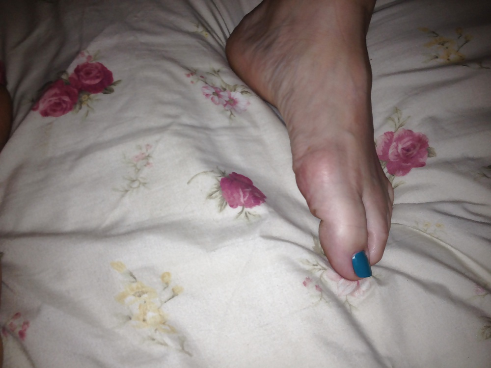 Wife's blue toes #25679698