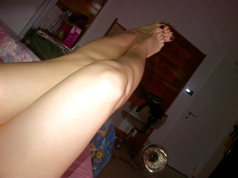 My GF Legs Feet & Black Stockings #26362010
