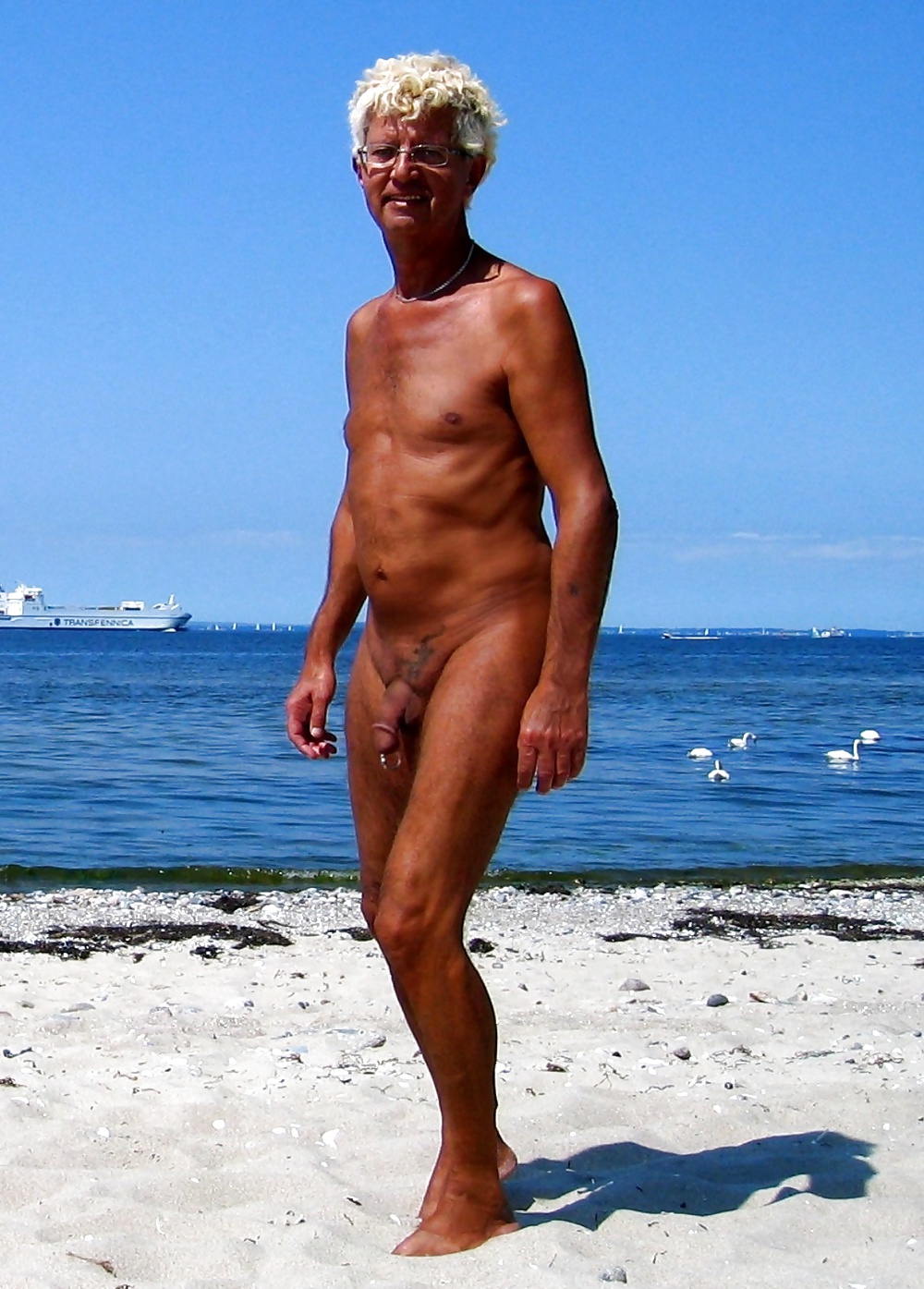 Naked on the public beach #26360800