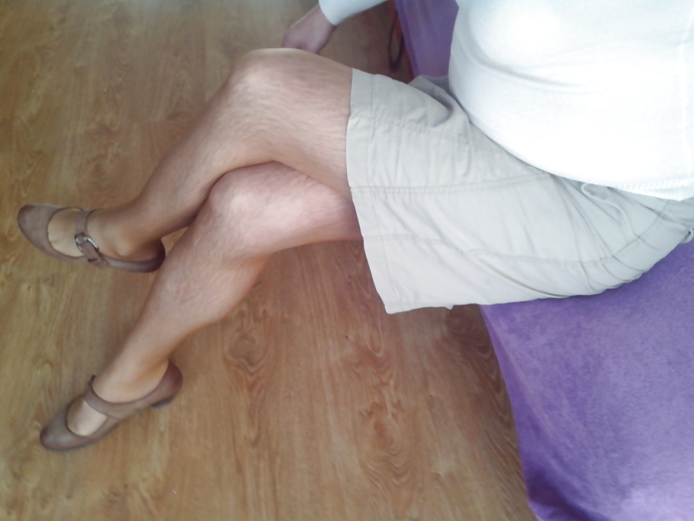 Crossdresser in pantyhose skirt and boots my women #31432736