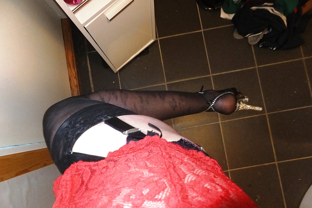 Heels,stockings & Red nails #40745912