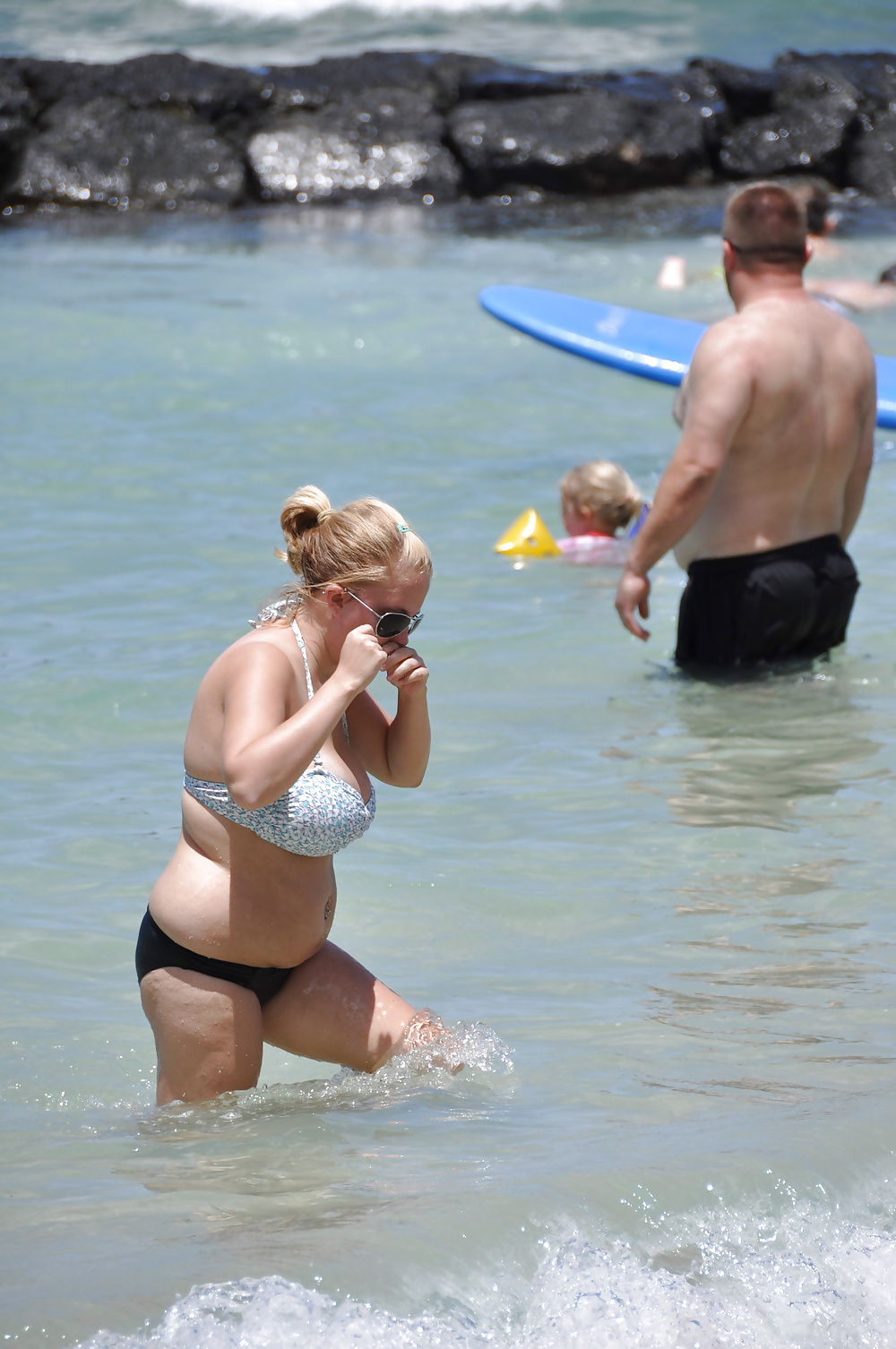 Candid Blonde MILF Big Beach Boobs #39783395