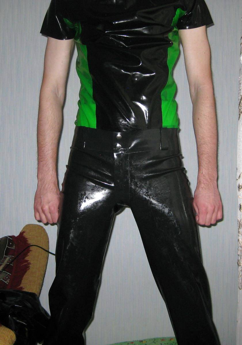 3-rd. 2012-04-12. Latex jeans, belts t-shirt and socks. #34492964