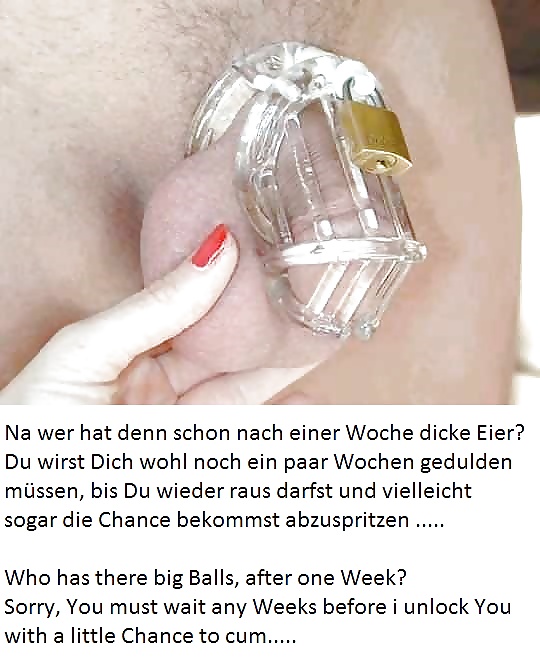 Femdom and Male Chastity Chaptions German and English #26263972