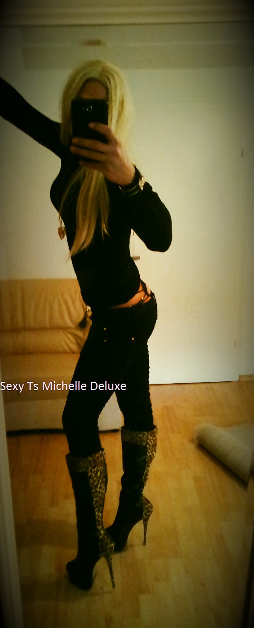 Blonde in gloomy mini gown michelle deluxe