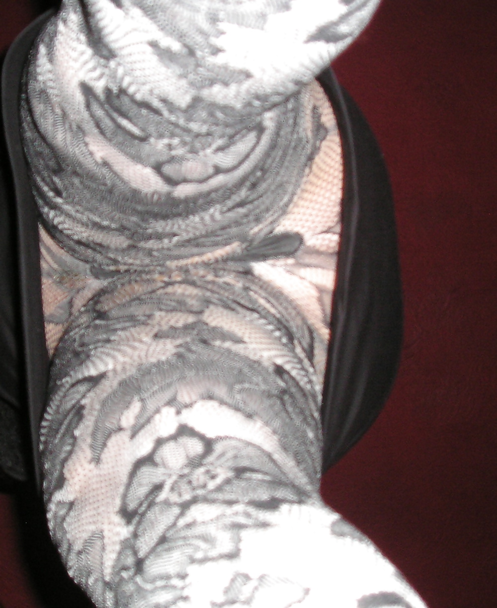 My girlfriend upskirt lacy tights pantyhose #38991645