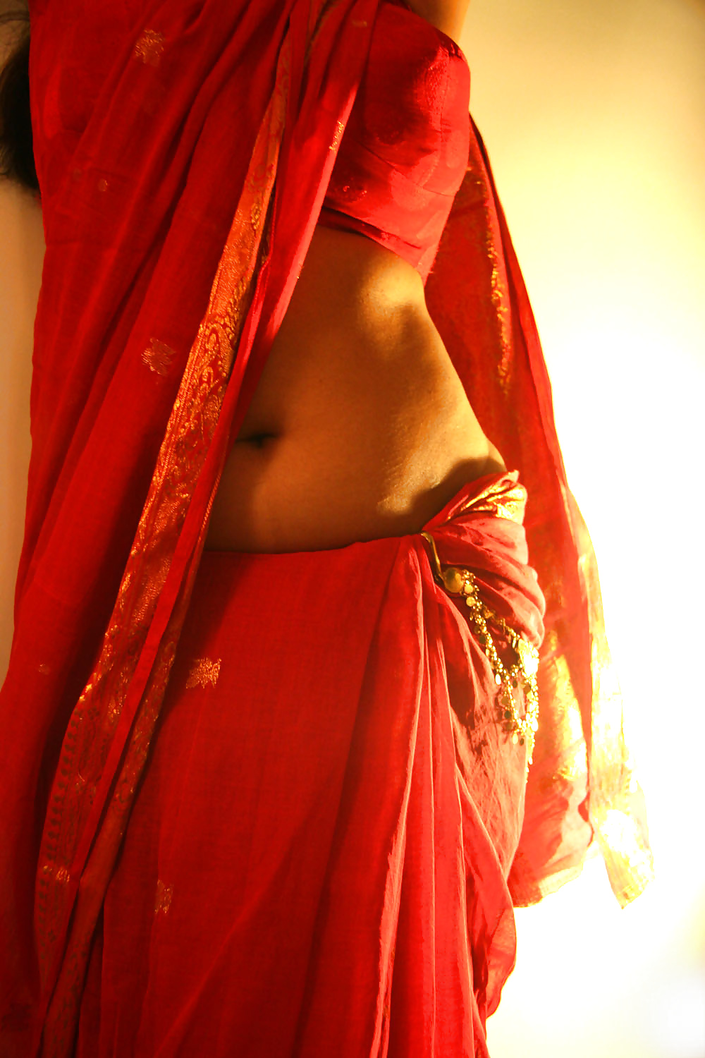 RED SAREE #35132771