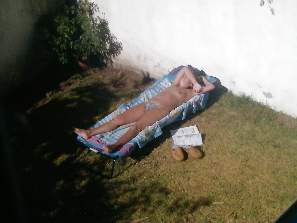 My wife taking sunbath! #23601003