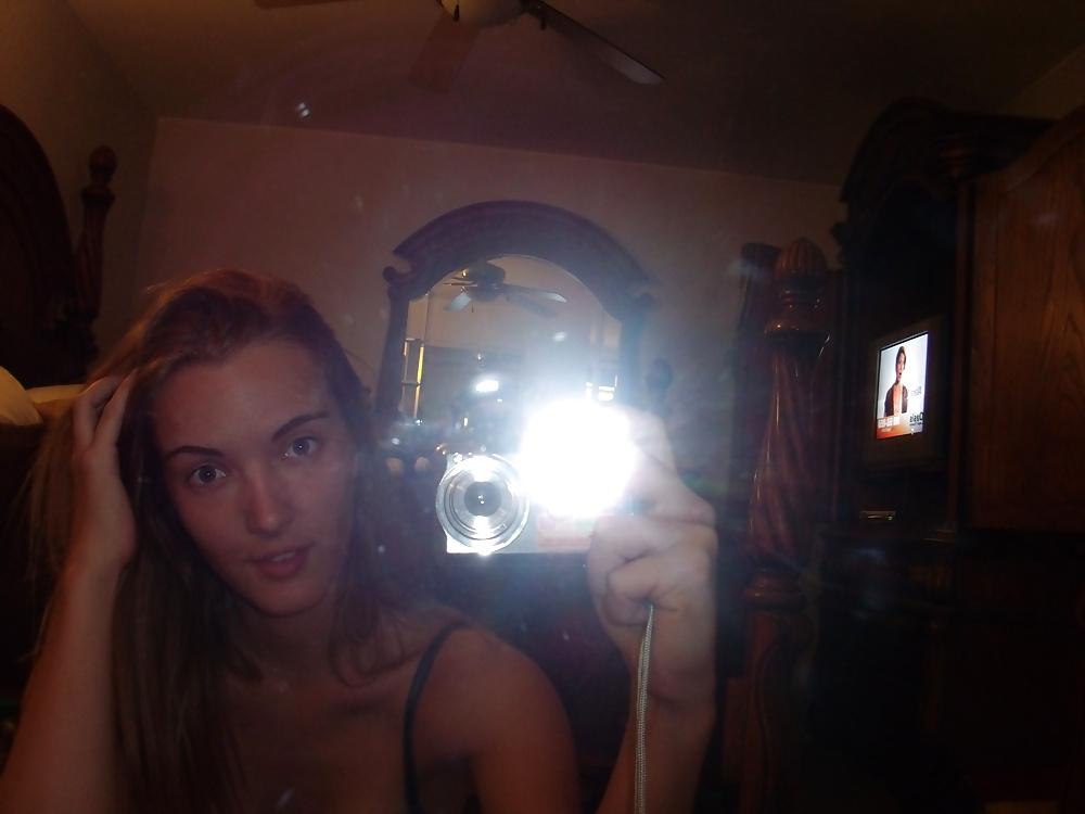 Blond Girl Takes Lots of Selfies #40749027