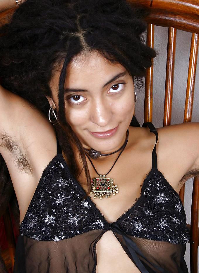 Girls with hairy, unshaven armpits Ma #24680027