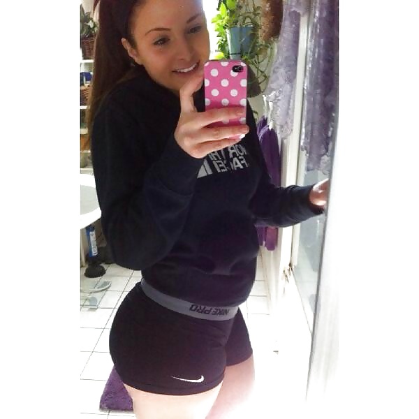 Amateur Twitter Mädchen Nike Pro Spandex Shorts #29315536