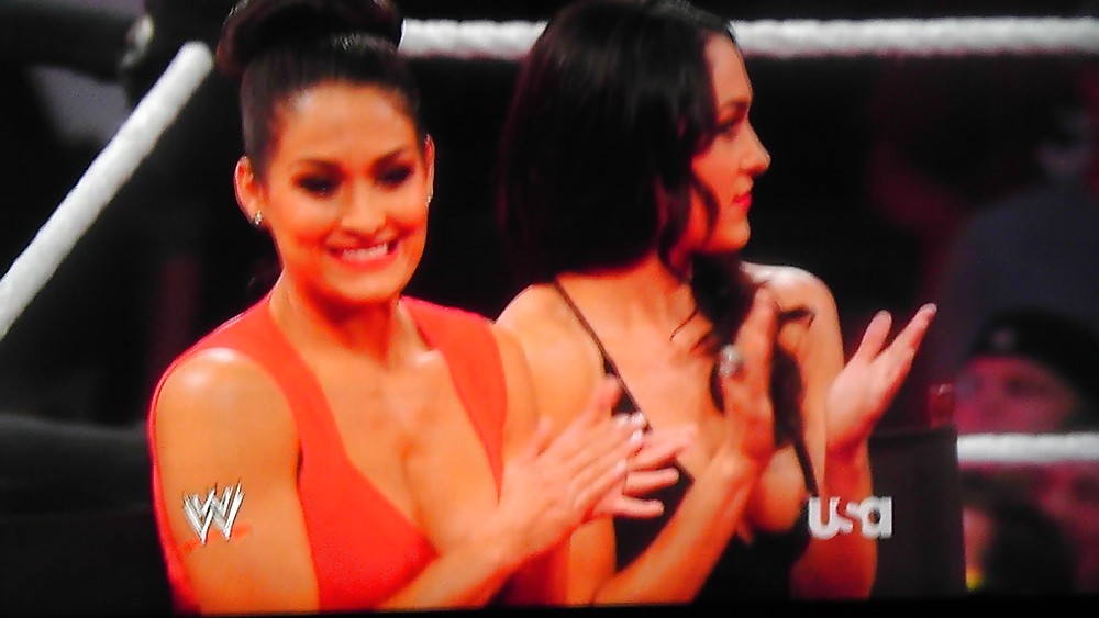 WWE Diva Brie Bella nip slip Monday Night Raw #23561331