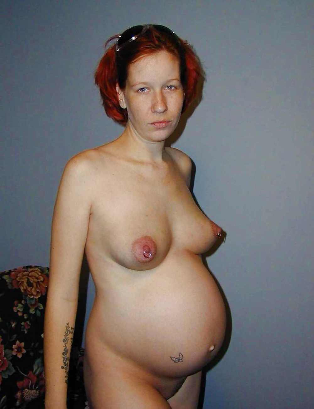 PREGNANT big belly tits hairy - schangere Stuten #23114321