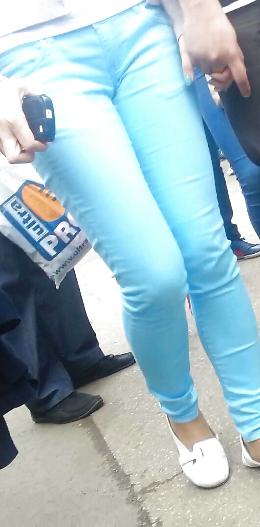 Spy cameltoe jeans, shorts sexy women romanian #40214484