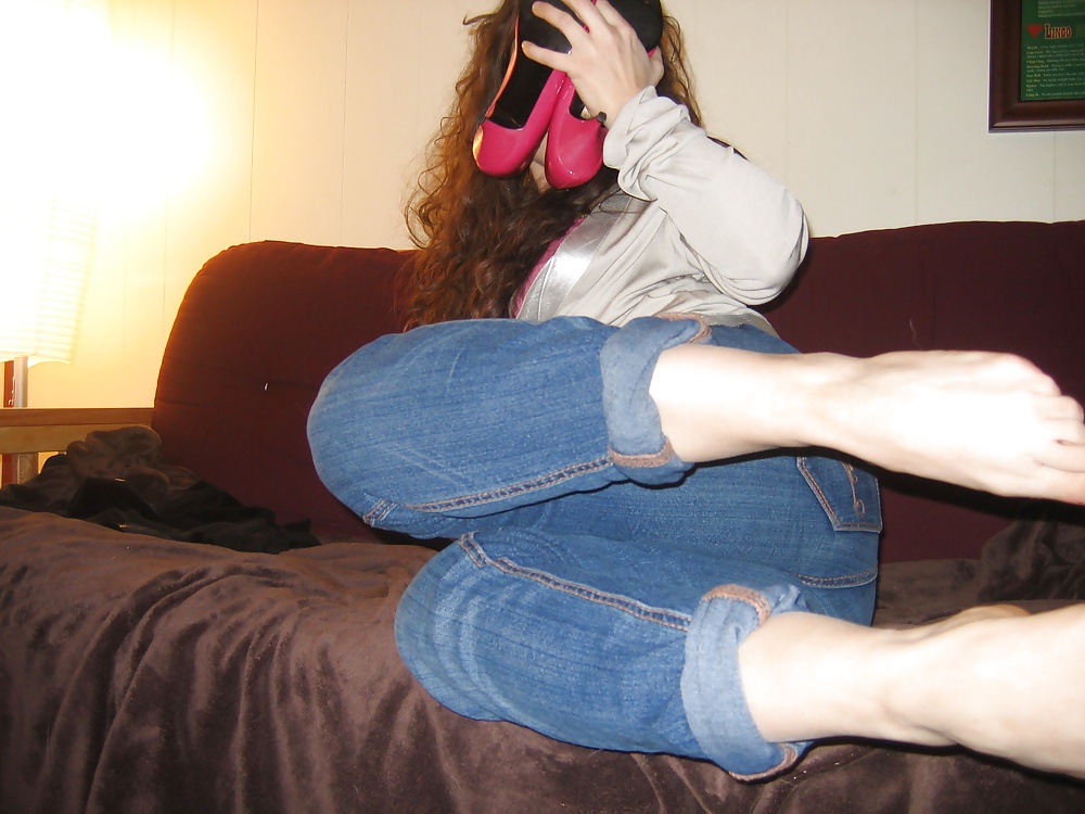 Darling Jenny and her Stinky Pink Patent Pumps
