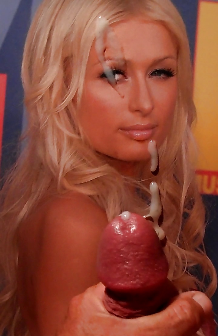 Cumming Auf Gesicht Paris Hilton! #23597065