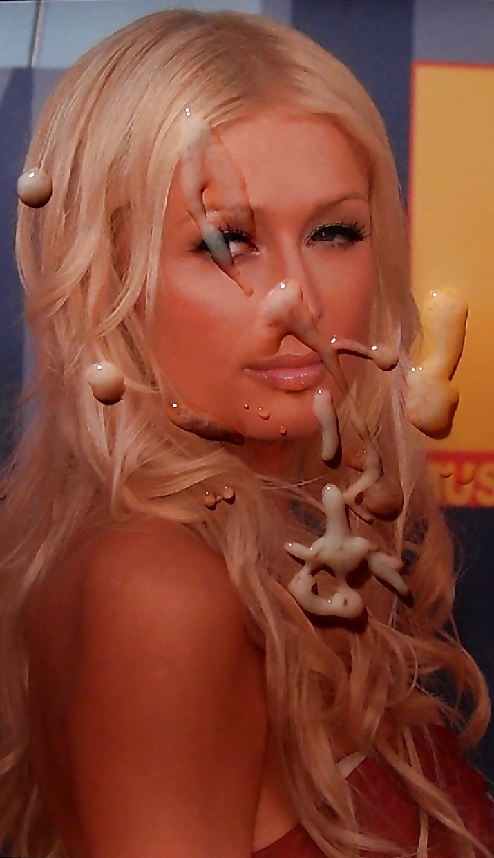 Cumming Auf Gesicht Paris Hilton! #23597103