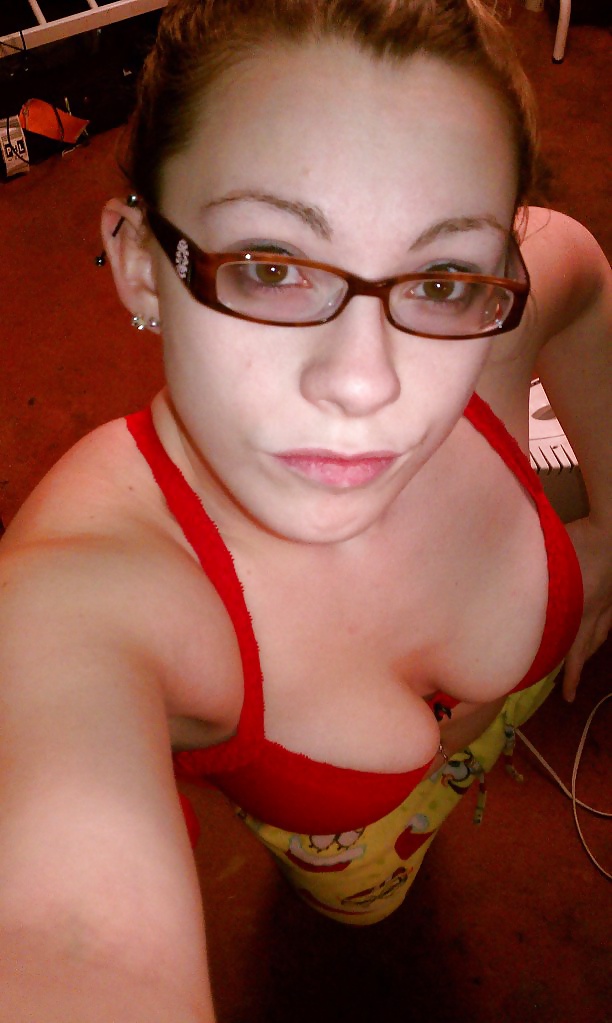 Nerdy girl with glasses #32281303