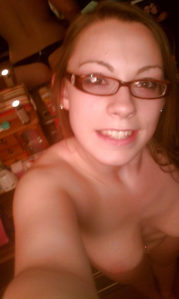 Nerdy girl with glasses #32281325