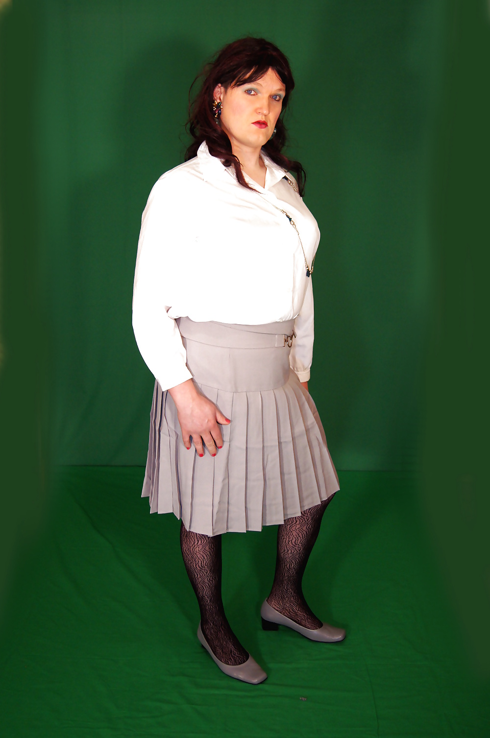 Tgirl con falda plisada
 #35096109