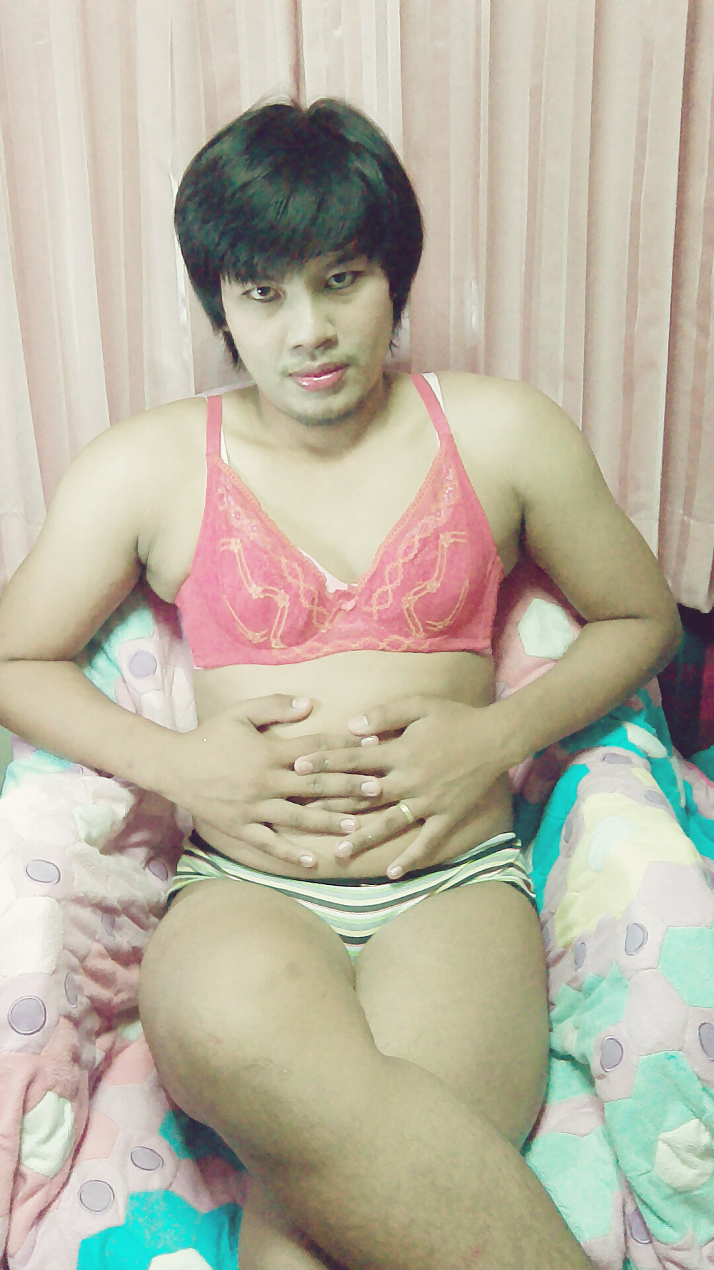My  make up and red bra. #31605050