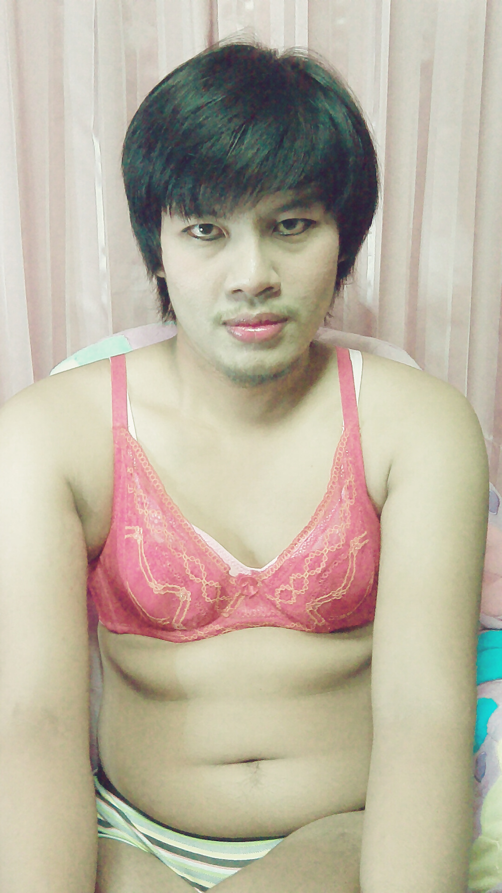 My  make up and red bra. #31605051