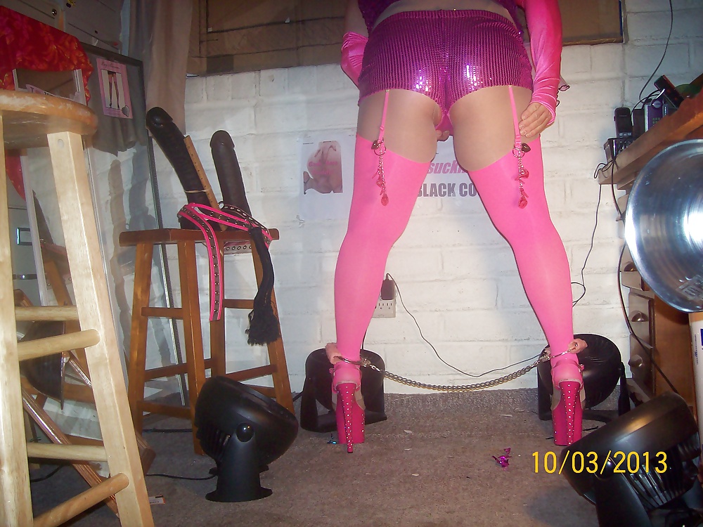 Mistress's legs in silky stockings for Tgirl Veronica. #24095015