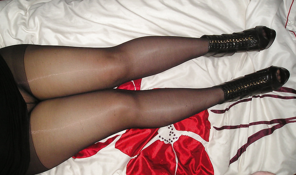 My girlfriends gloss black tights pantyhose #25192284