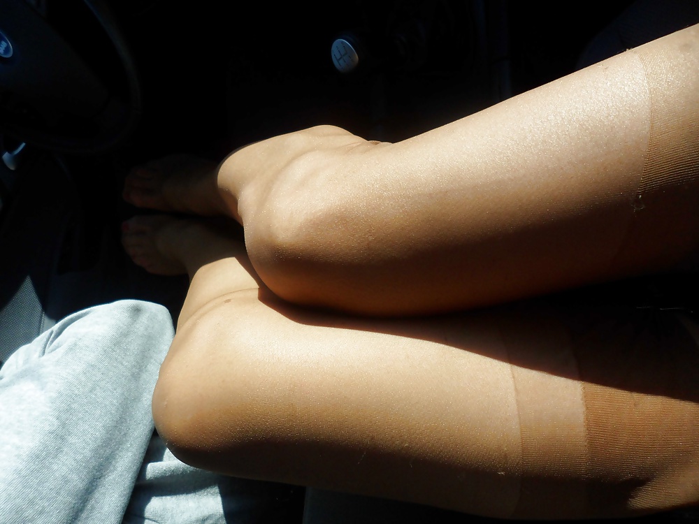 Stockings and Feet in the car #27487506