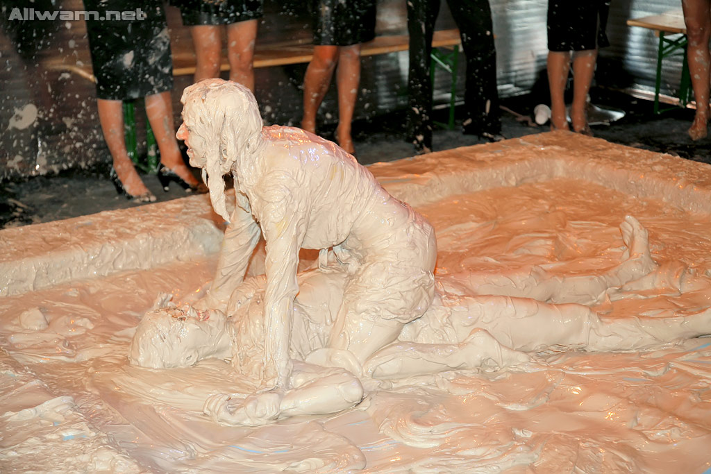 Salacious european fetish ladies enjoy a messy mud wrestling #53306238