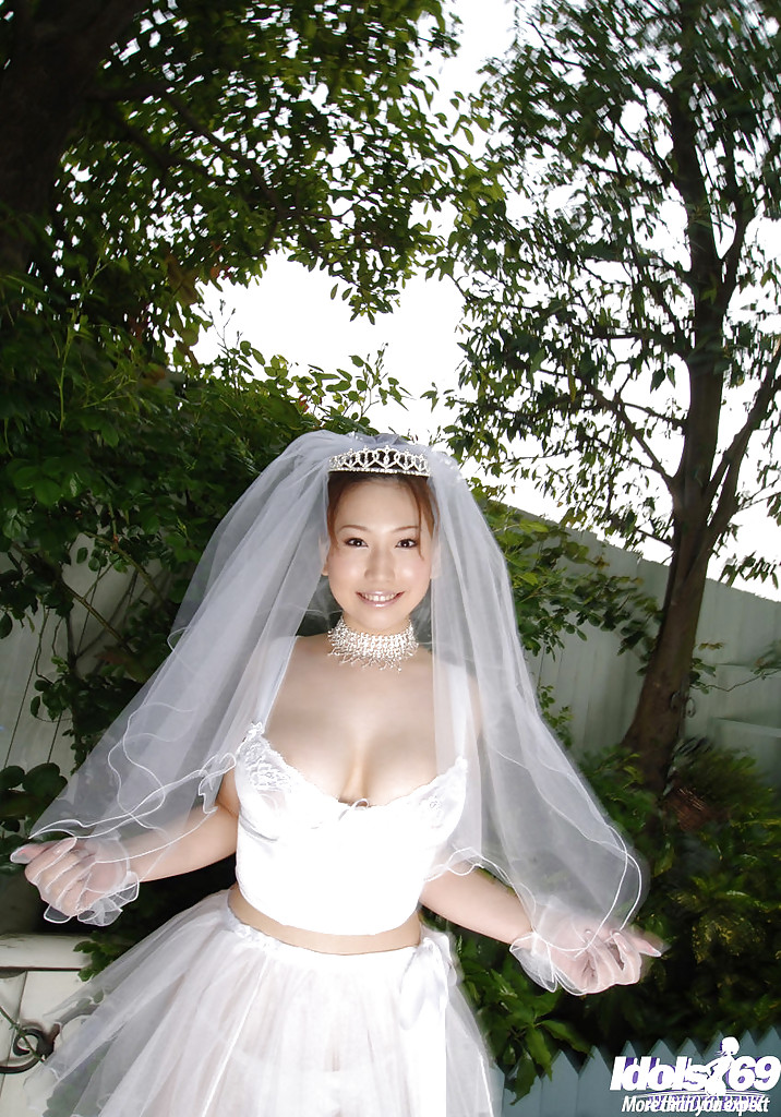 Big busted asian bride Ai Sayama stripping off her clothes #50041673