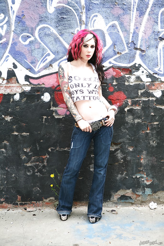 Rock-style amateur milf Joanna Angel with tattoos and hot hairstyle #56248635